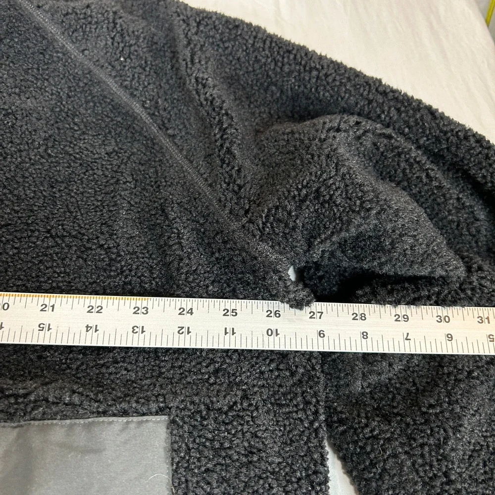 The North Face Mens XXL Black Sherpa Fleece 1/4 Zip Pullover Anorak Jacket